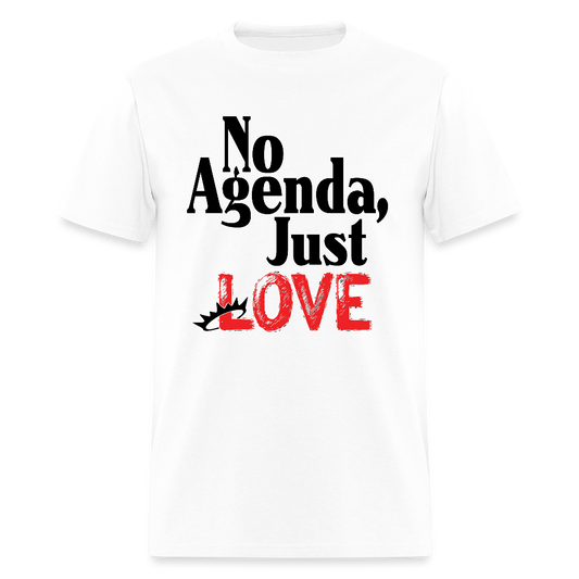 No Agenda T-Shirt - Love (Special Edition) - white