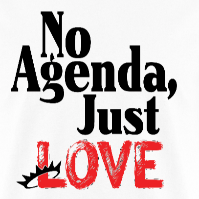 No Agenda T-Shirt - Love (Special Edition) - white