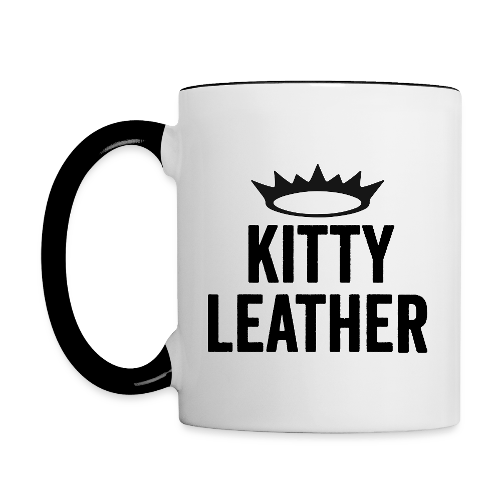 Kitty Leather 'Kitty Crown' Contrast Coffee Mug - white/black