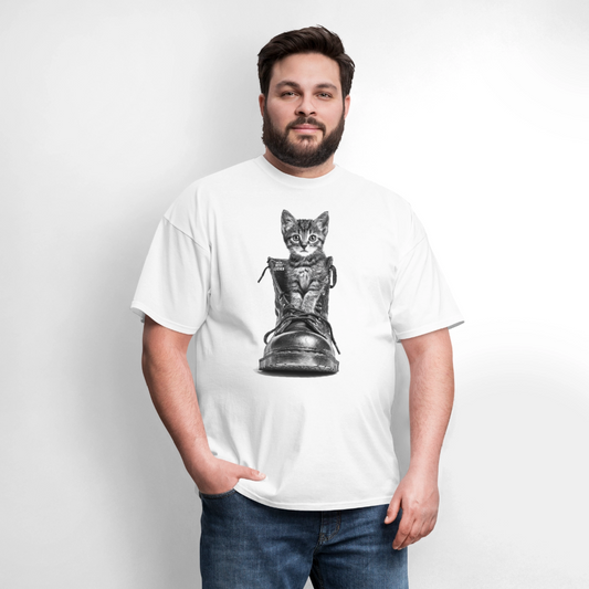 Kitty Leather | Puss In Boots | T-Shirt - white