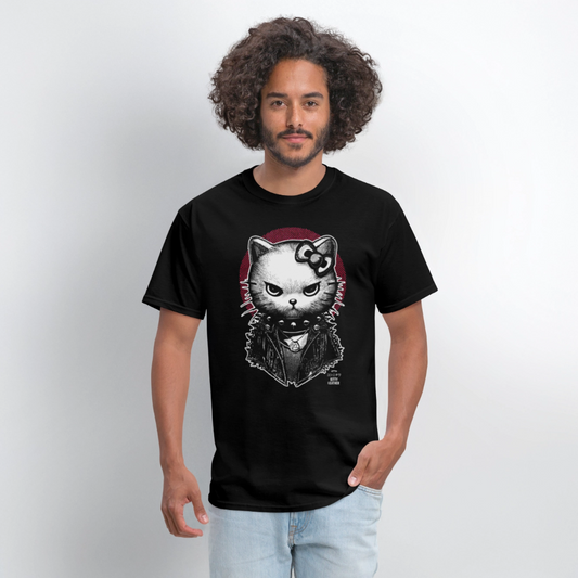 Konnichiwa Kitty Tshirt - black