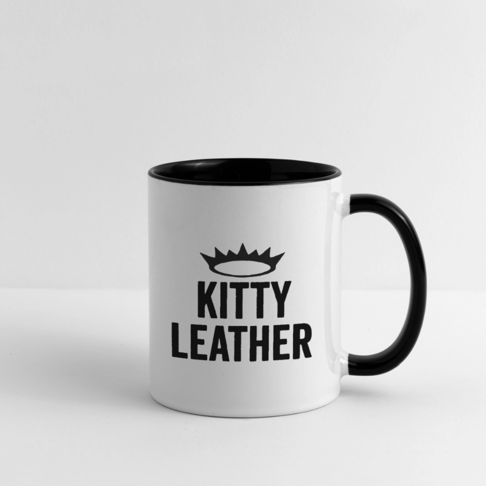 Kitty Leather 'Kitty Crown' Contrast Coffee Mug - white/black