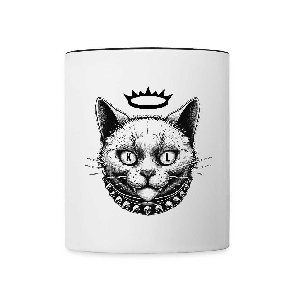 Kitty Leather 'Kitty Crown' Contrast Coffee Mug - white/black