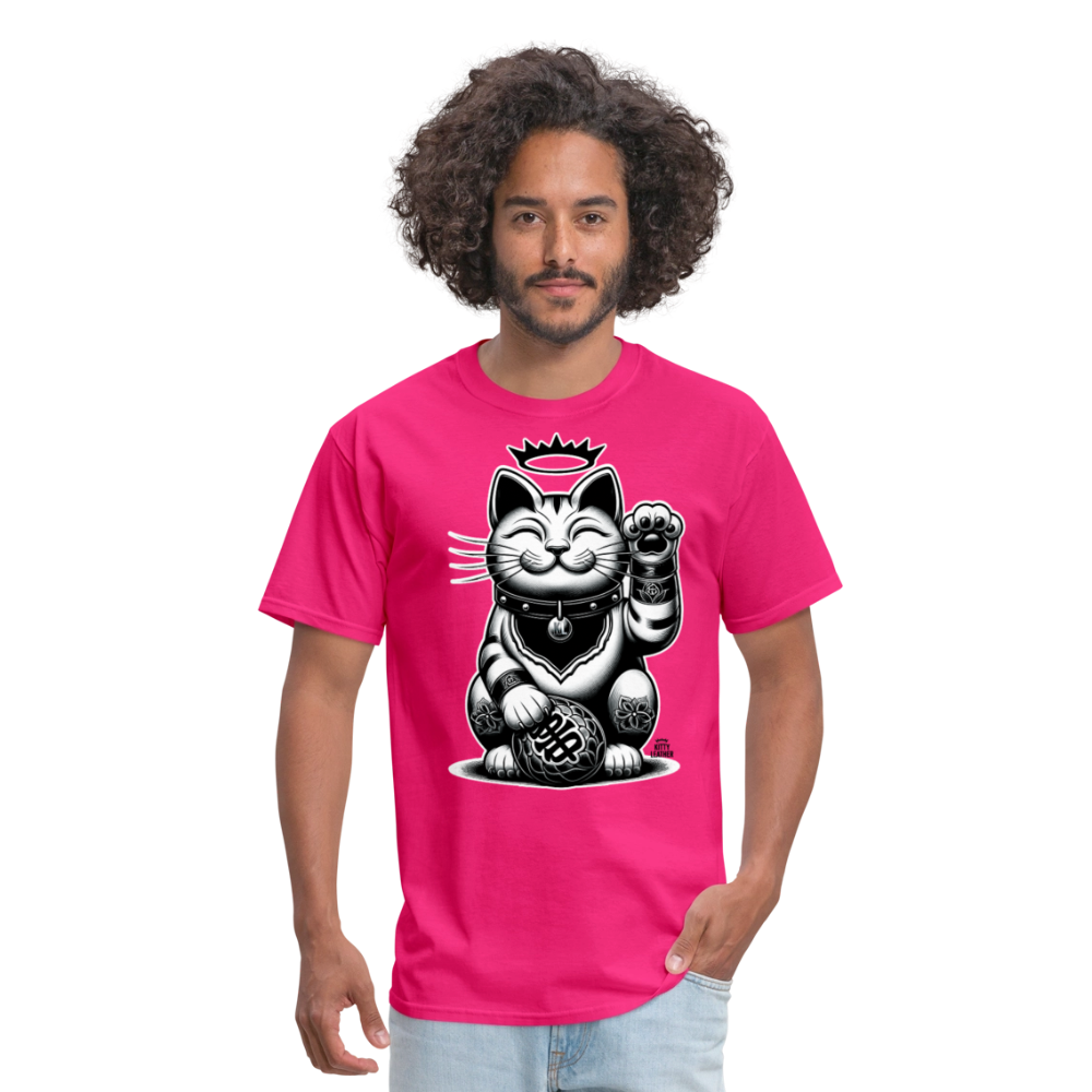 Lucky Neko Classic T-Shirt - fuchsia
