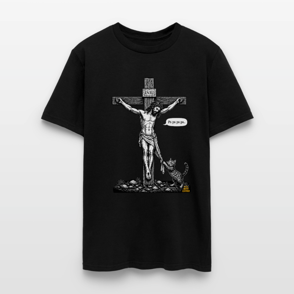 Ps ps ps - Kitty Leather T-Shirt - black