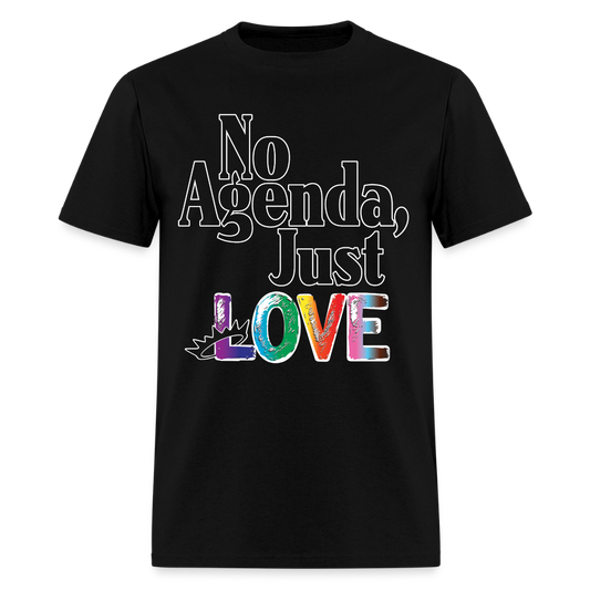 No Agenda Just Love 2026 _ Kitty Leather Pride Shirt - black