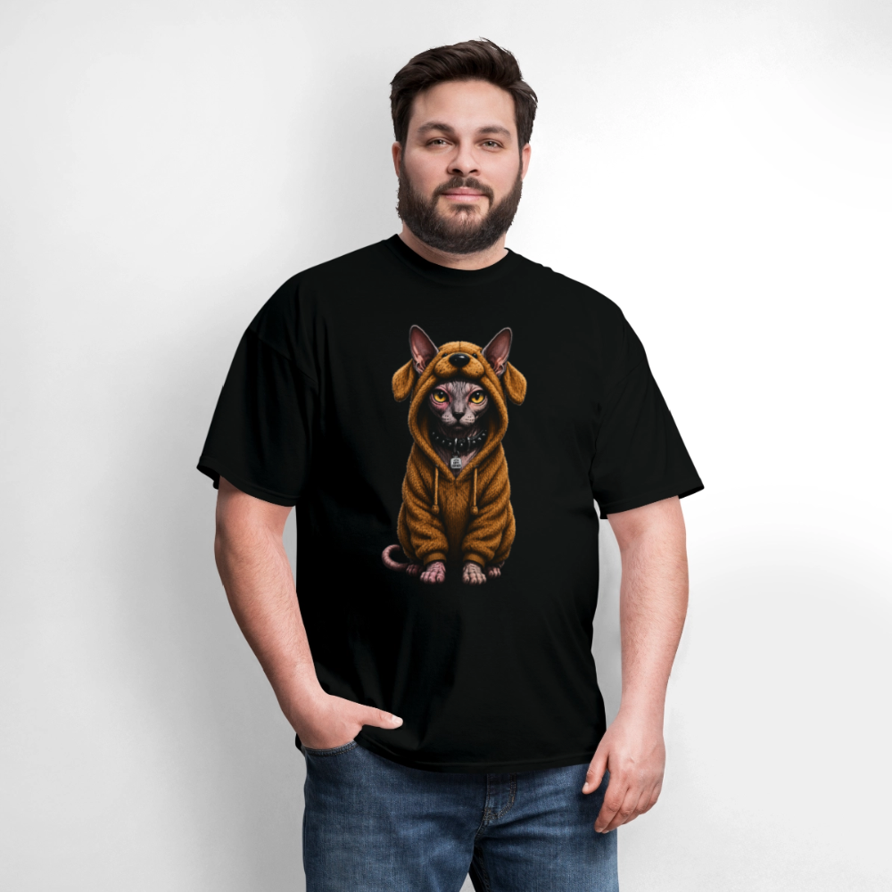 Sphynx Cat in Dogs Clothing  | Kitty Leather - black