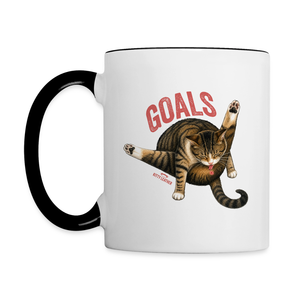 Kitty Leather | GOALS | Contrast Coffee Mug - white/black