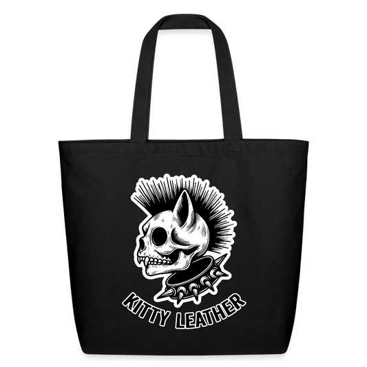 Punk Kitty Cotton Tote - black