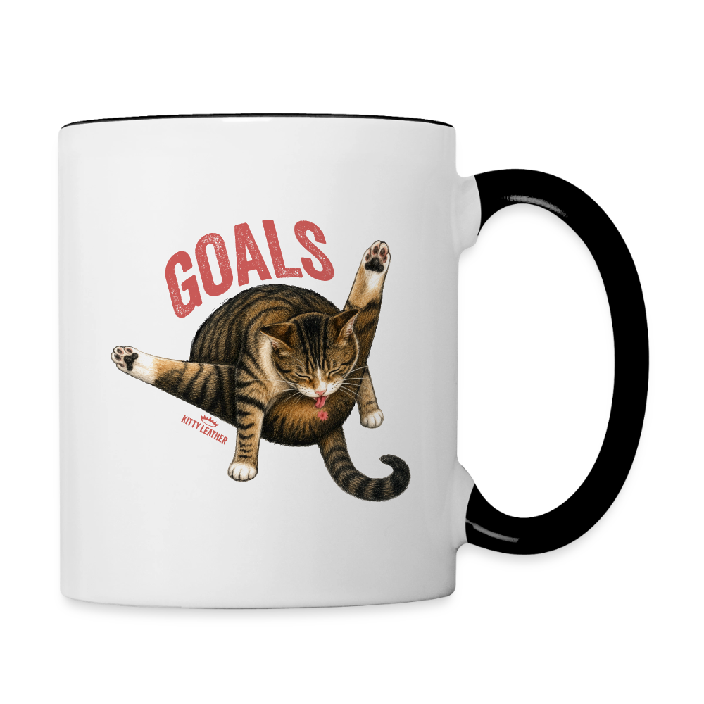 Kitty Leather | GOALS | Contrast Coffee Mug - white/black