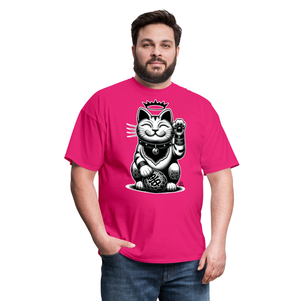 Lucky Neko Classic T-Shirt - fuchsia