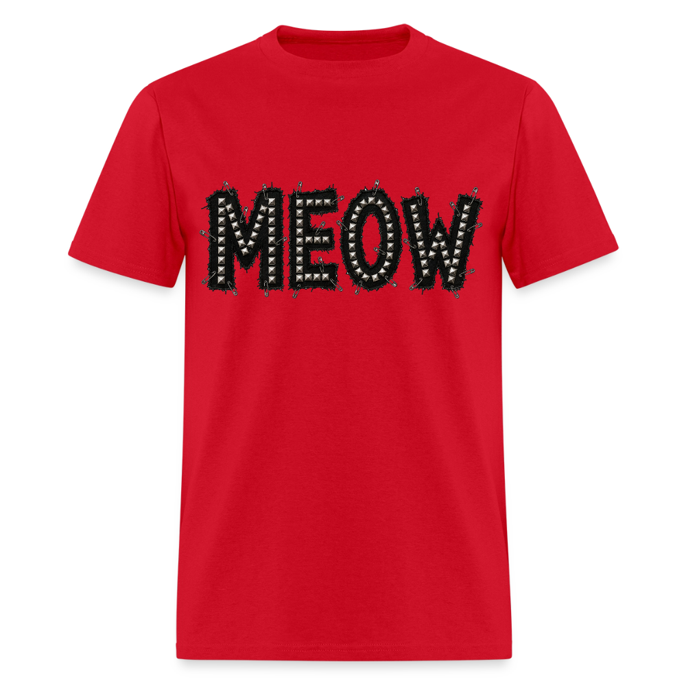 Meow Stud T-Shirt | Kitty Leather - red