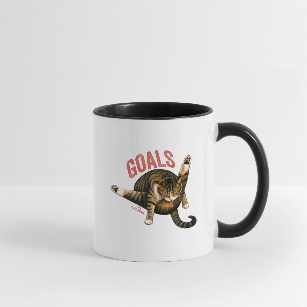 Kitty Leather | GOALS | Contrast Coffee Mug - white/black