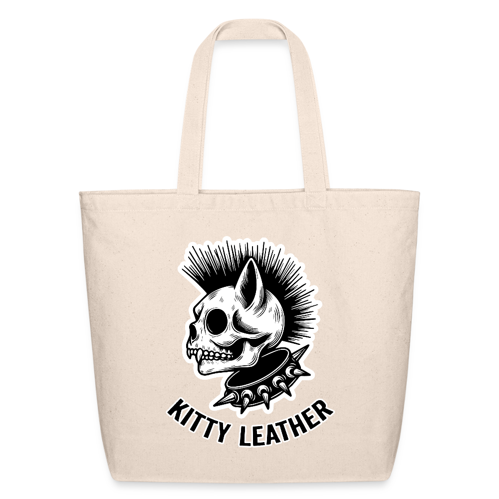 Punk Kitty Cotton Tote - natural