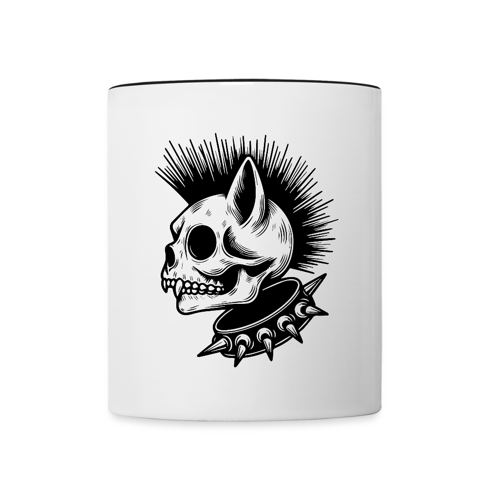 Punk Kitty Coffee Mug - white/black