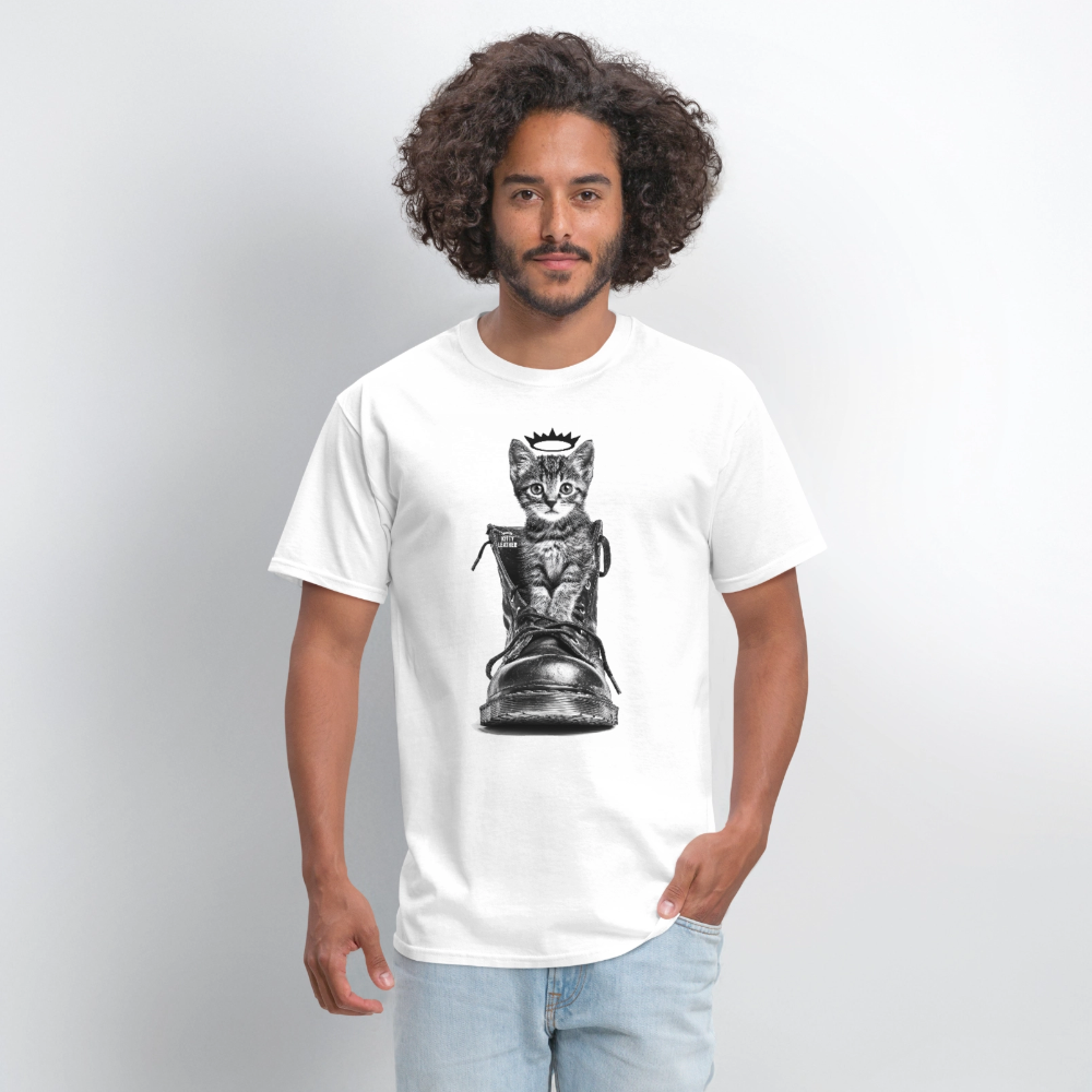 Kitty Leather | Puss In Boots | T-Shirt - white