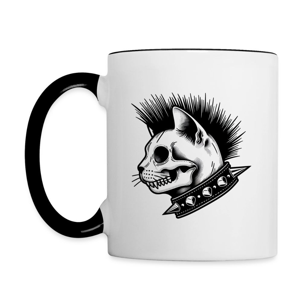 Kitty Leather | Punk Kitty | Coffee Mug - white/black
