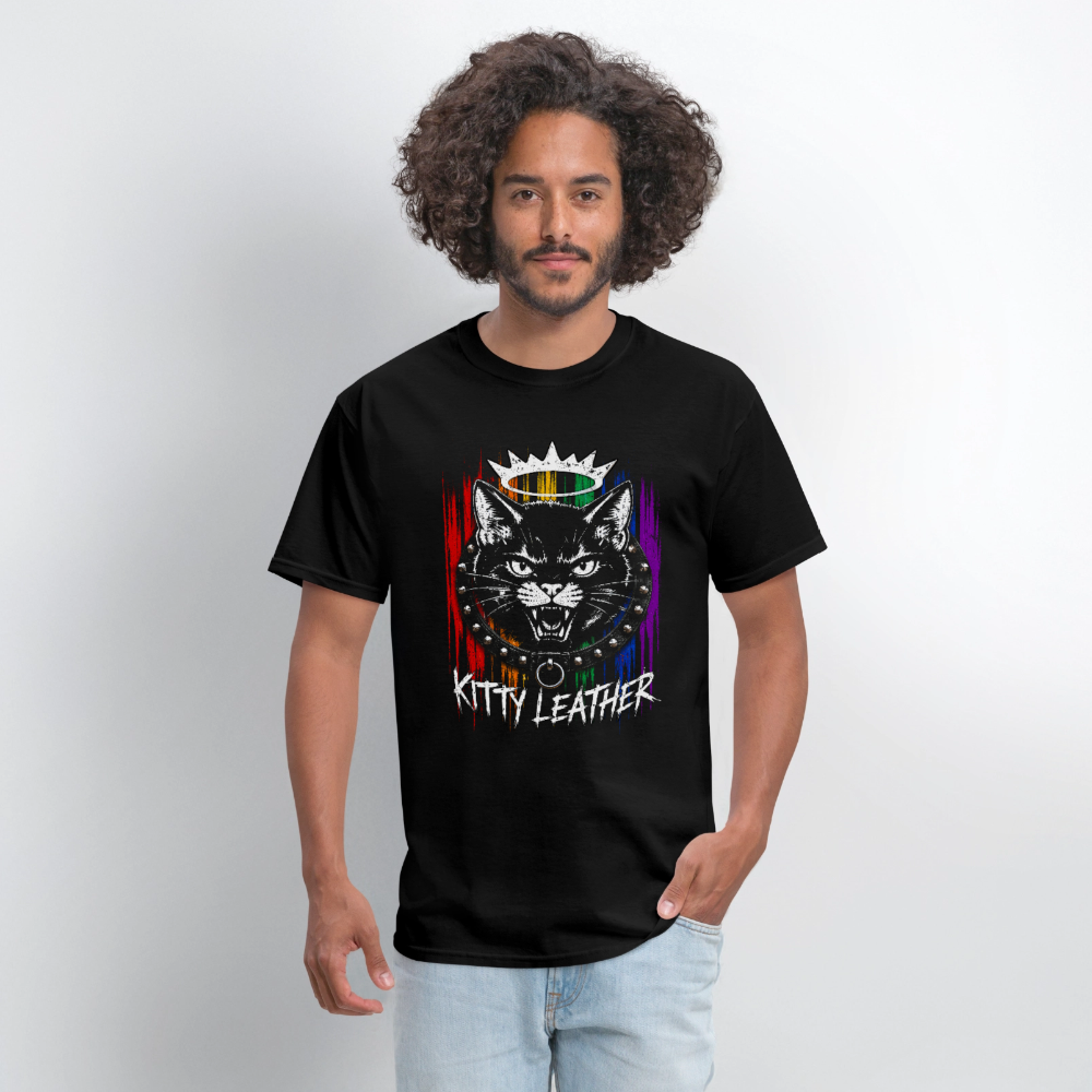 Kitty Leather Pride Shirt | Cat Pride Shirt | Kitty  Leatheer - black