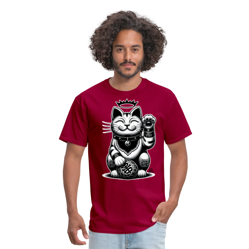Lucky Neko Classic T-Shirt - dark red