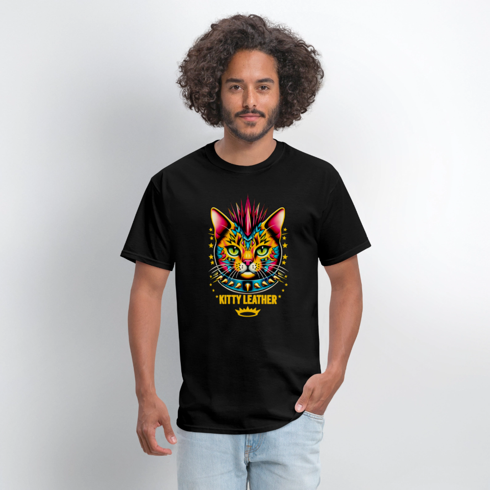 Orange Kitty T-Shirt - black