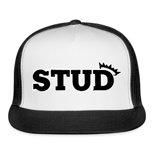 STUD Trucker Hat - white/black