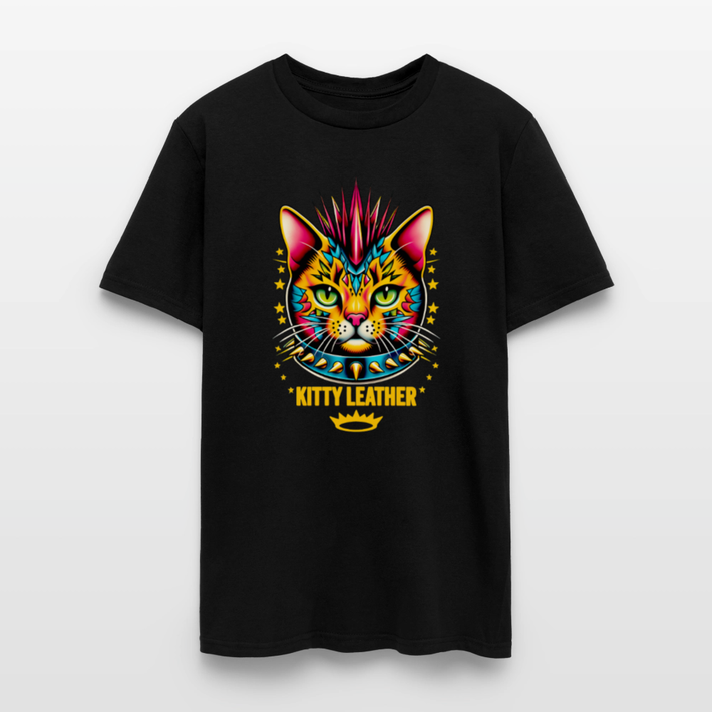 Orange Kitty T-Shirt - black
