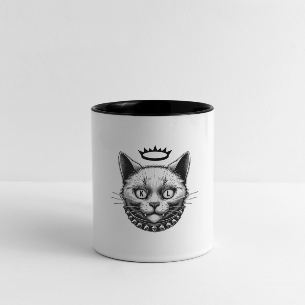 Kitty Leather 'Kitty Crown' Contrast Coffee Mug - white/black