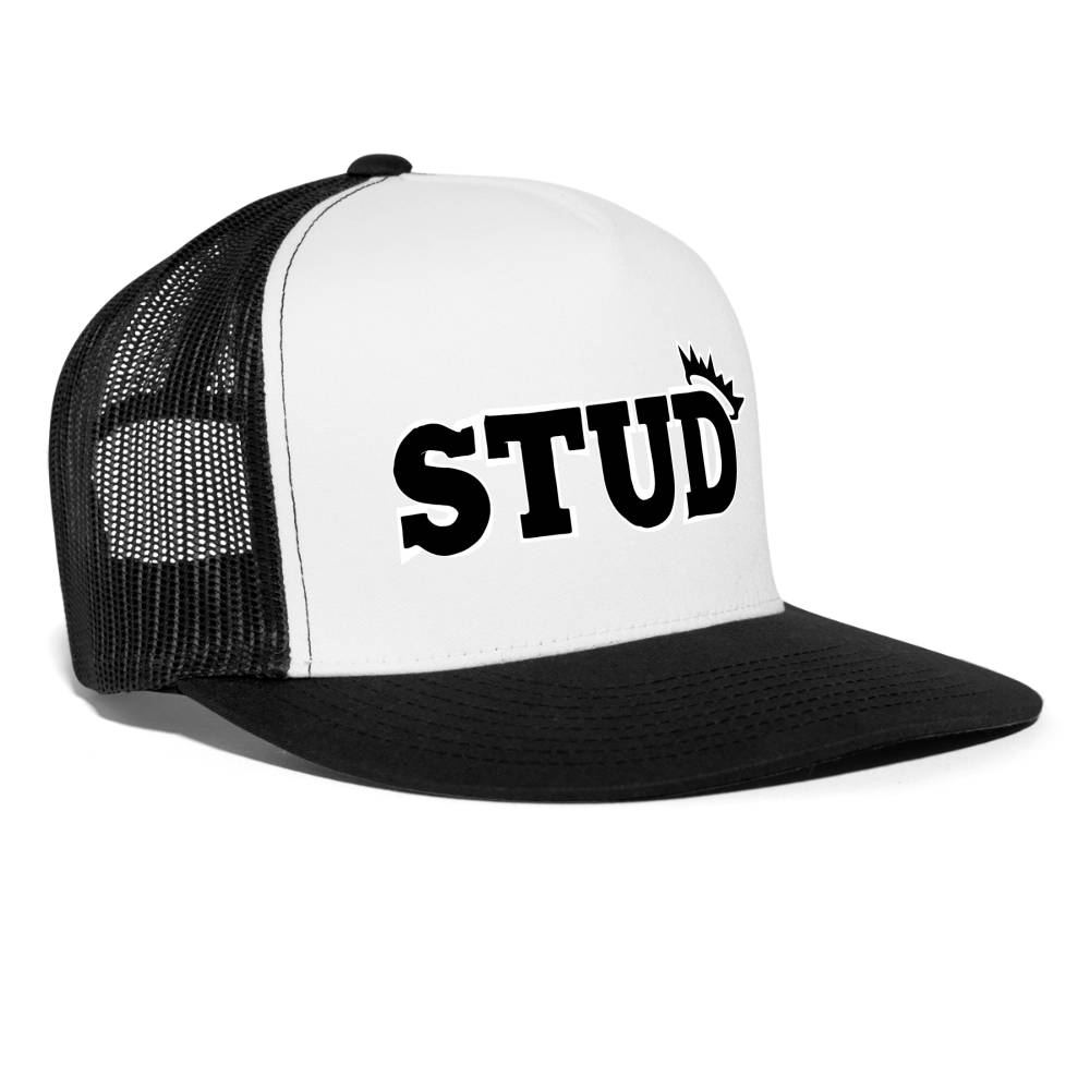 STUD Trucker Hat - white/black