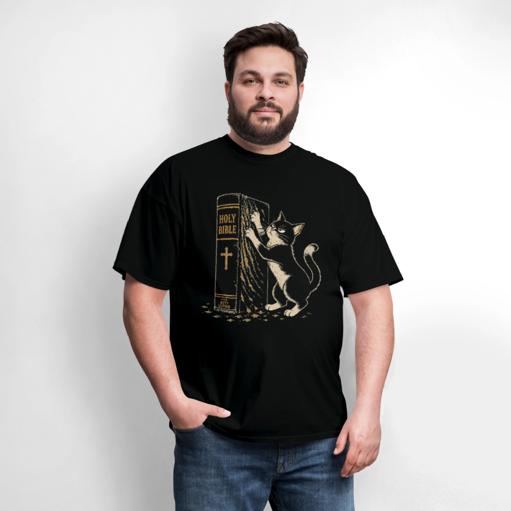 Bible Study - Kitty Leather Shirt - black