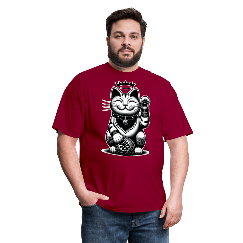 Lucky Neko Classic T-Shirt - dark red