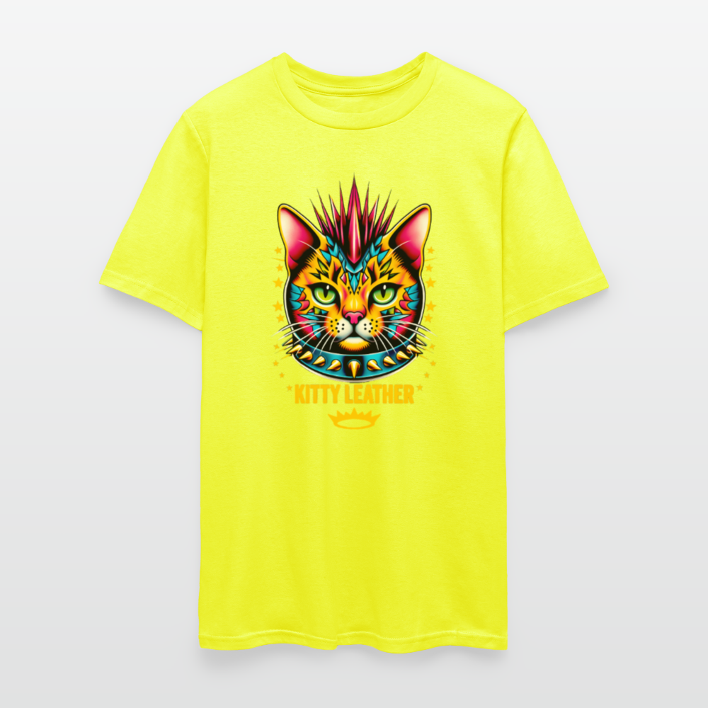 Orange Kitty T-Shirt - safety green