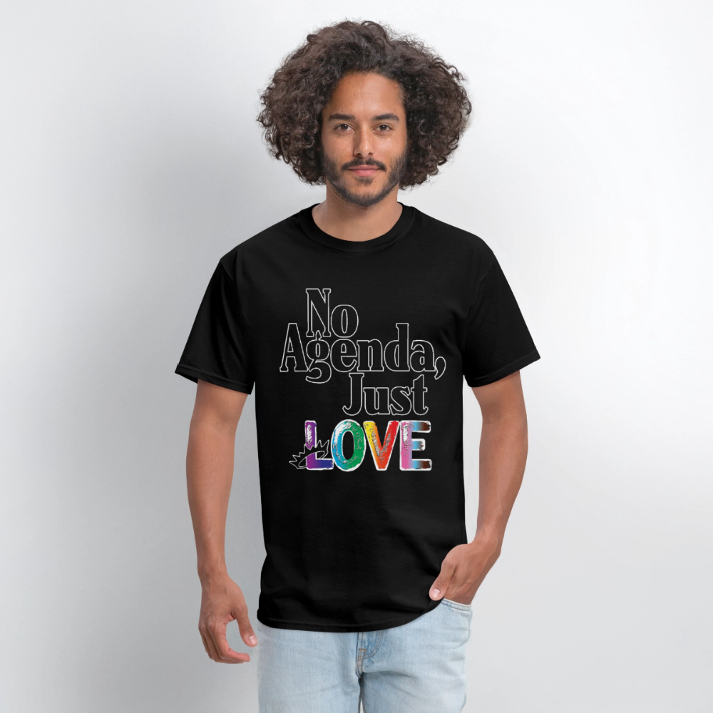No Agenda Just Love 2026 _ Kitty Leather Pride Shirt - black
