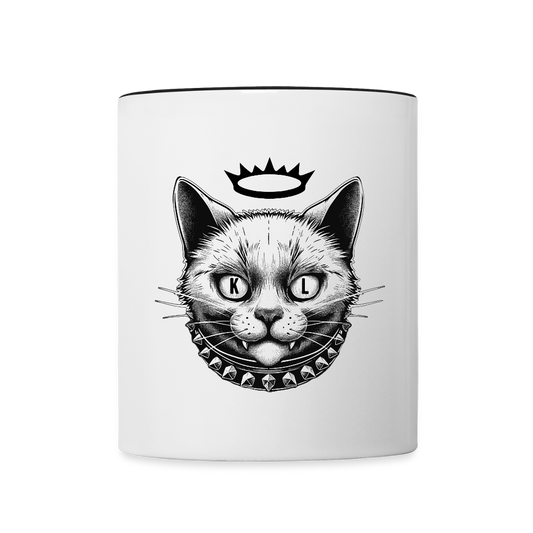 Kitty Leather 'Kitty Crown' Contrast Coffee Mug - white/black