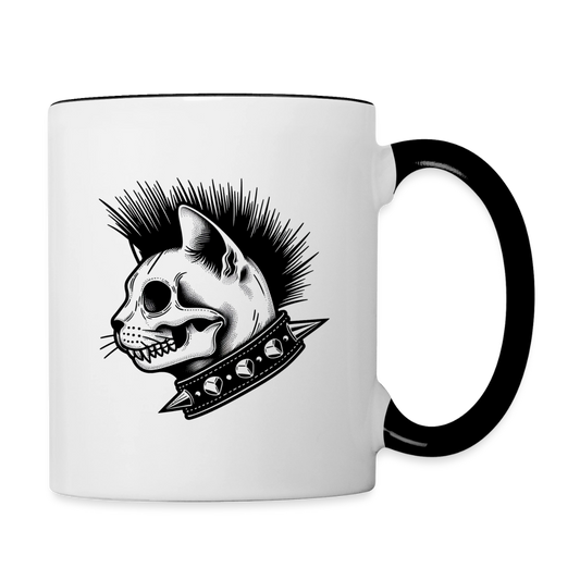 Kitty Leather | Punk Kitty | Coffee Mug - white/black