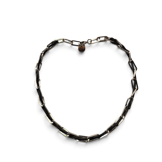 Steel And Leather Cord Necklace | Kitty Leather | Jewelry