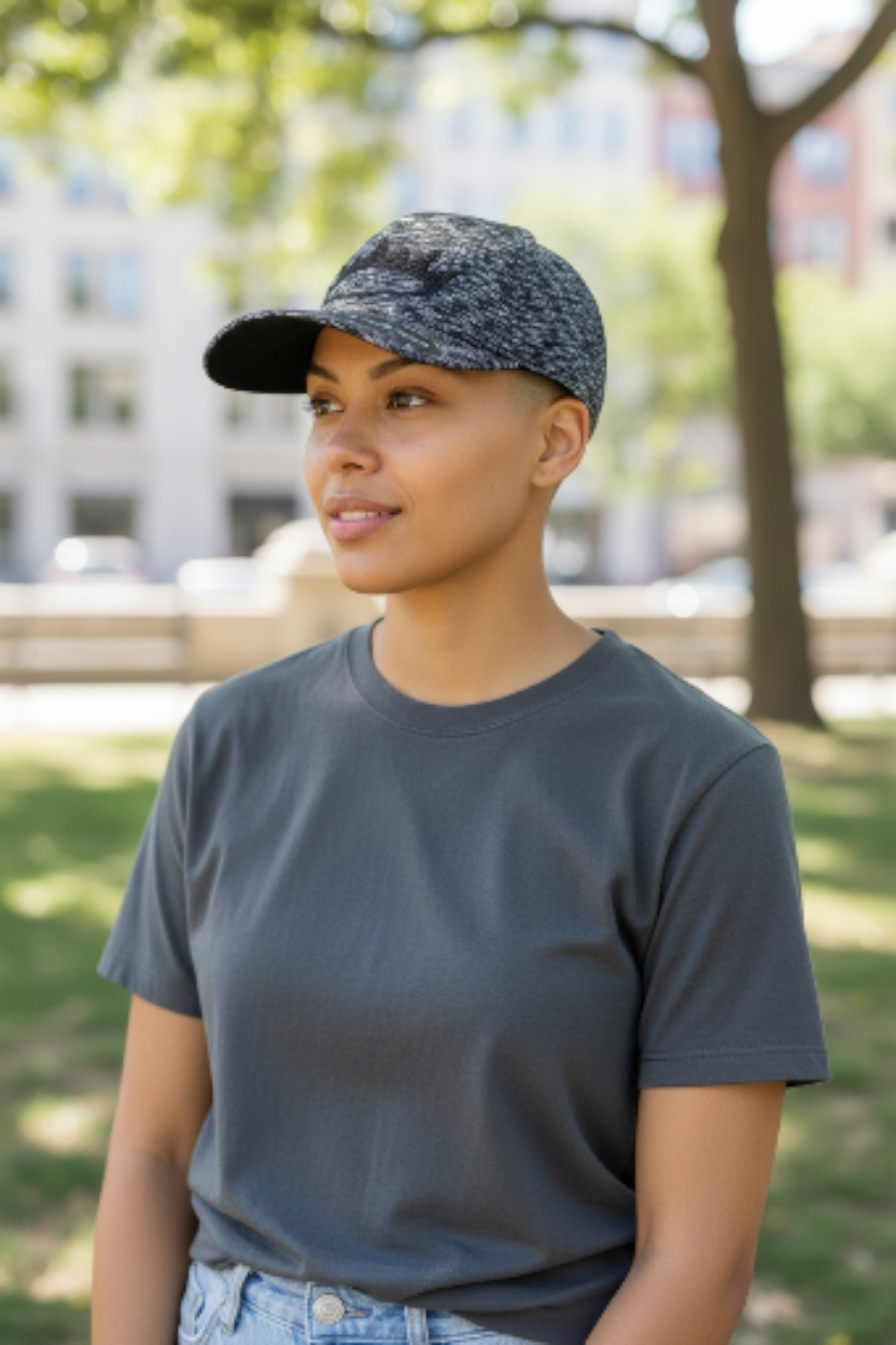 Crown Logo Hat (Black And White Woven Pattern)