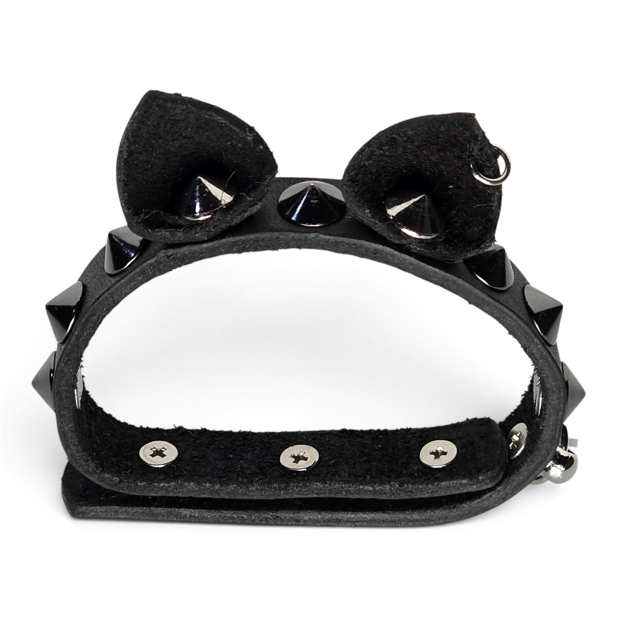 Kitty Ears Leather Bracelet | Handmade Cat Ear Bracelet | Kitty Leather